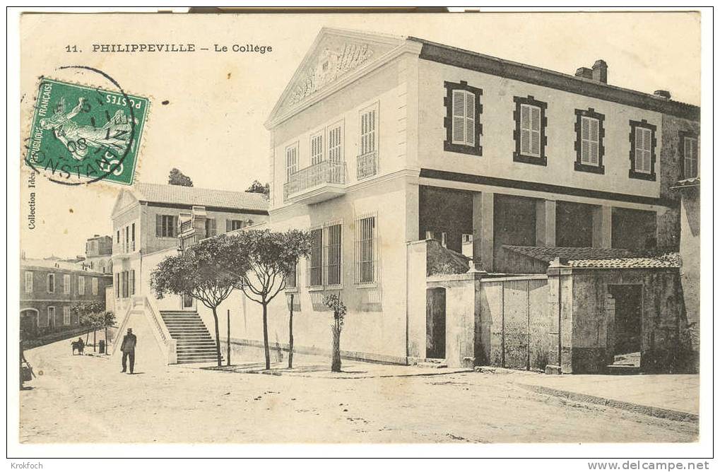 Algérie Philippeville 1908 - Le Collège - Skikda (Philippeville)