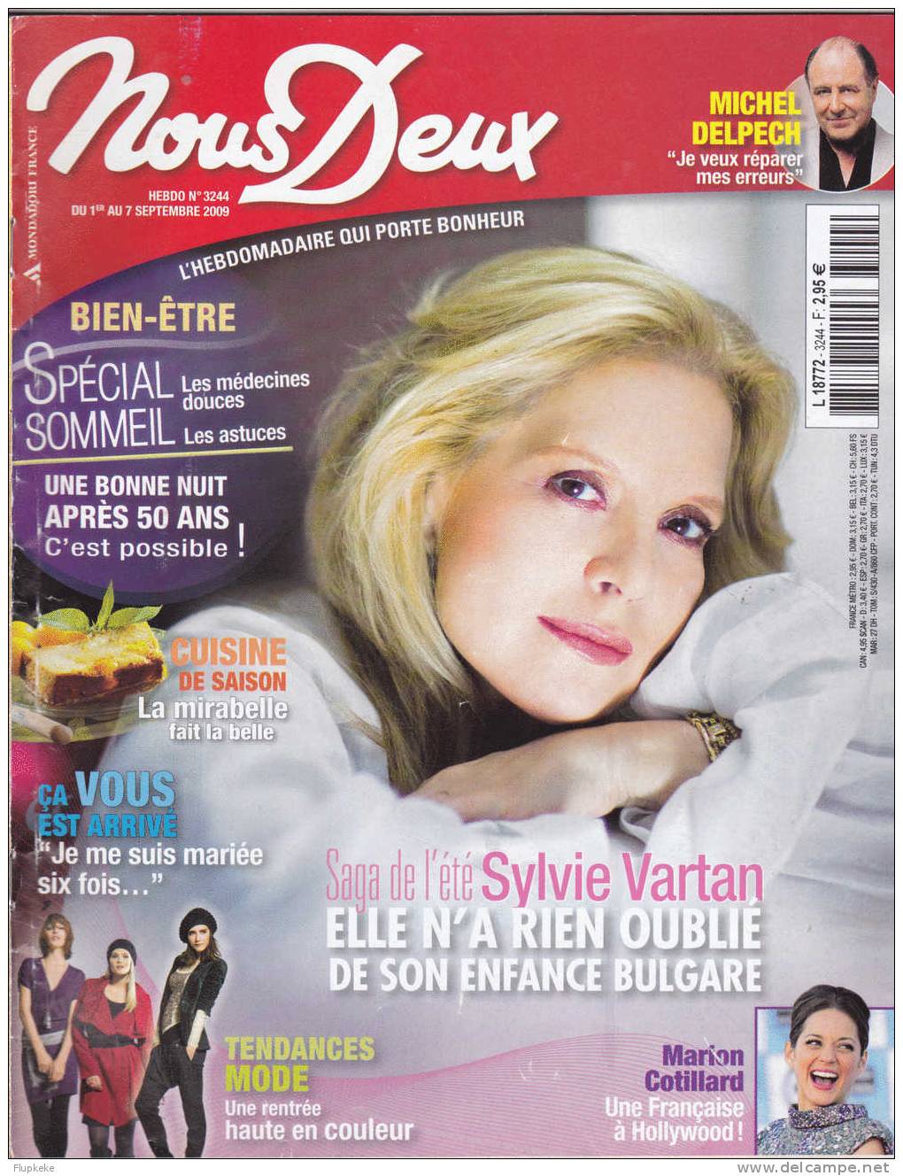 Nous Deux 3244 Septembre 2009 Sylvie Vartan Elle N´a Rien Oublié De Son Enfance Bulgare - People