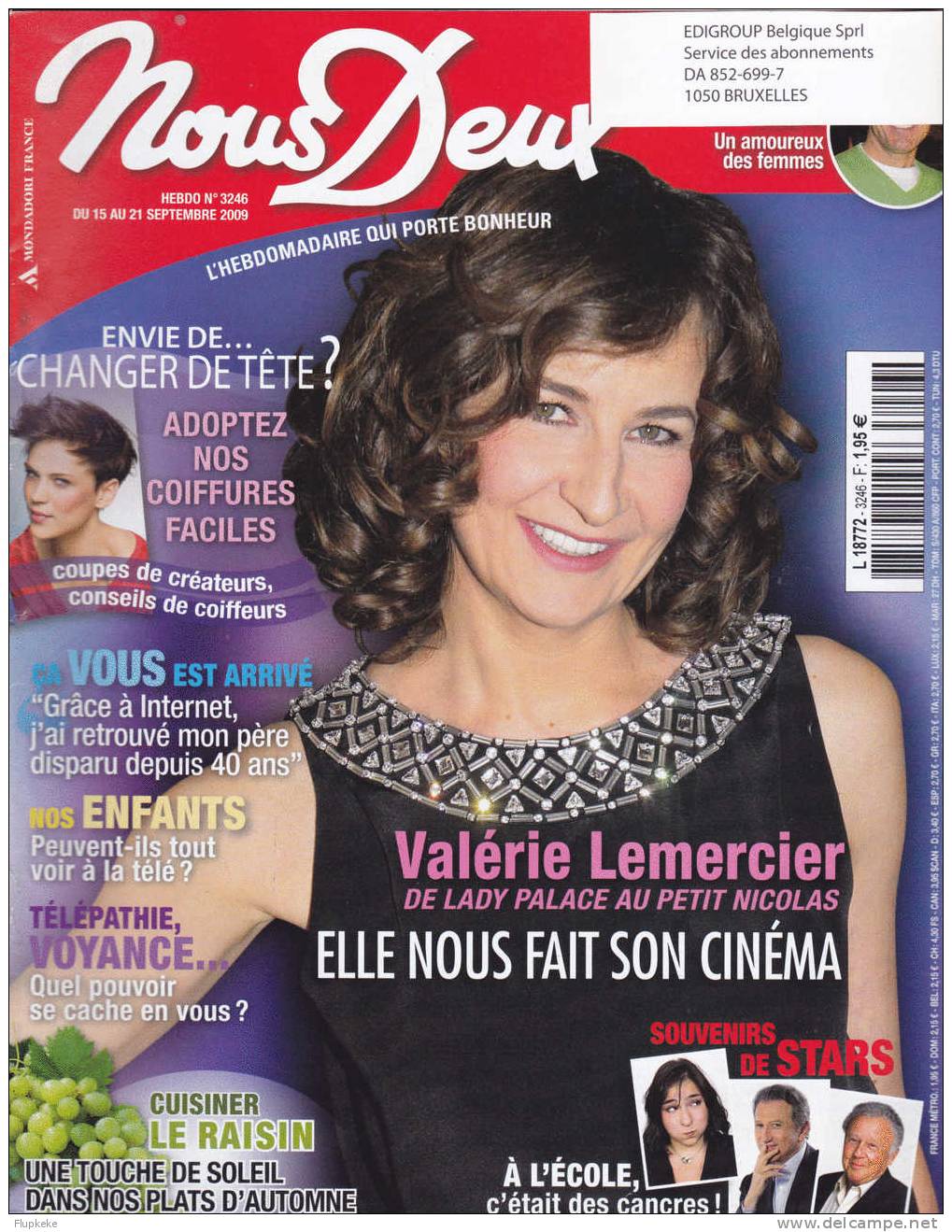 Nous Deux 3246 Septembre 2009 Valérie Lemercier De Lady Palace Au Petit Nicolas Elle Nous Fait Son Cinéma - People