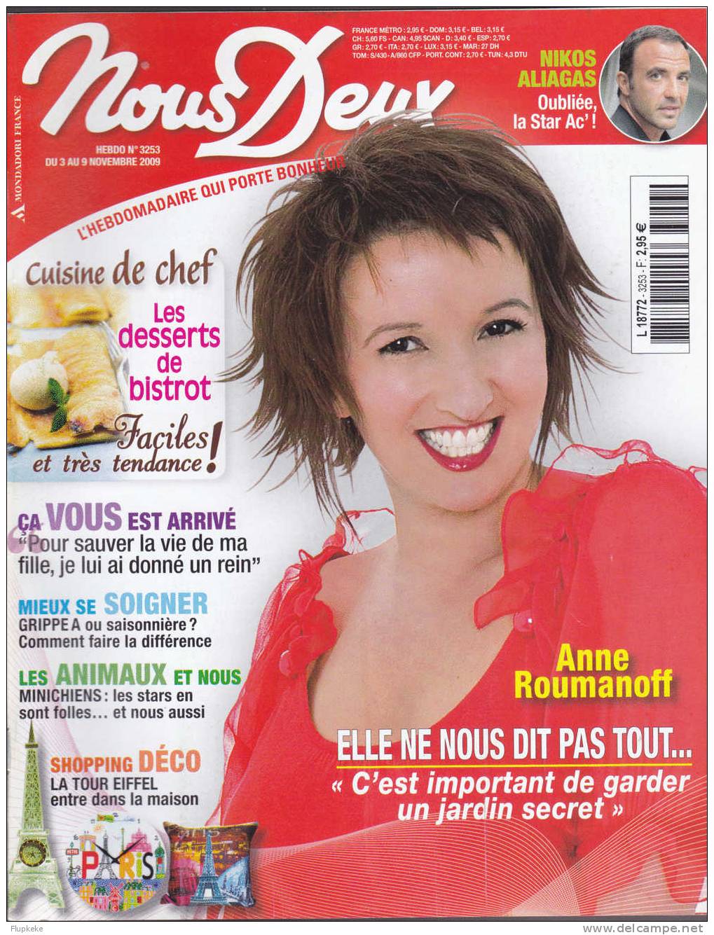 Nous Deux 3253 Novembre 2009 Anne Roumanoff Elle Ne Nous Dit Pas Tout - People