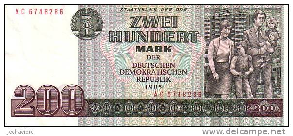 ALLEMAGNE RDA   200 Mark  Daté De 1985   Pick 32     ***** BILLET  NEUF ***** - 200 Mark