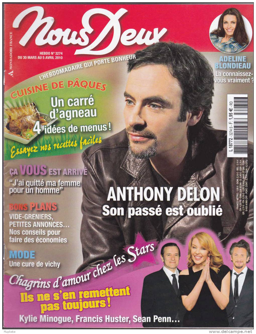 Nous Deux 3274 Mars 2010 Anthony Delon Son Passé Est Oublié Aseline Blondieau - People