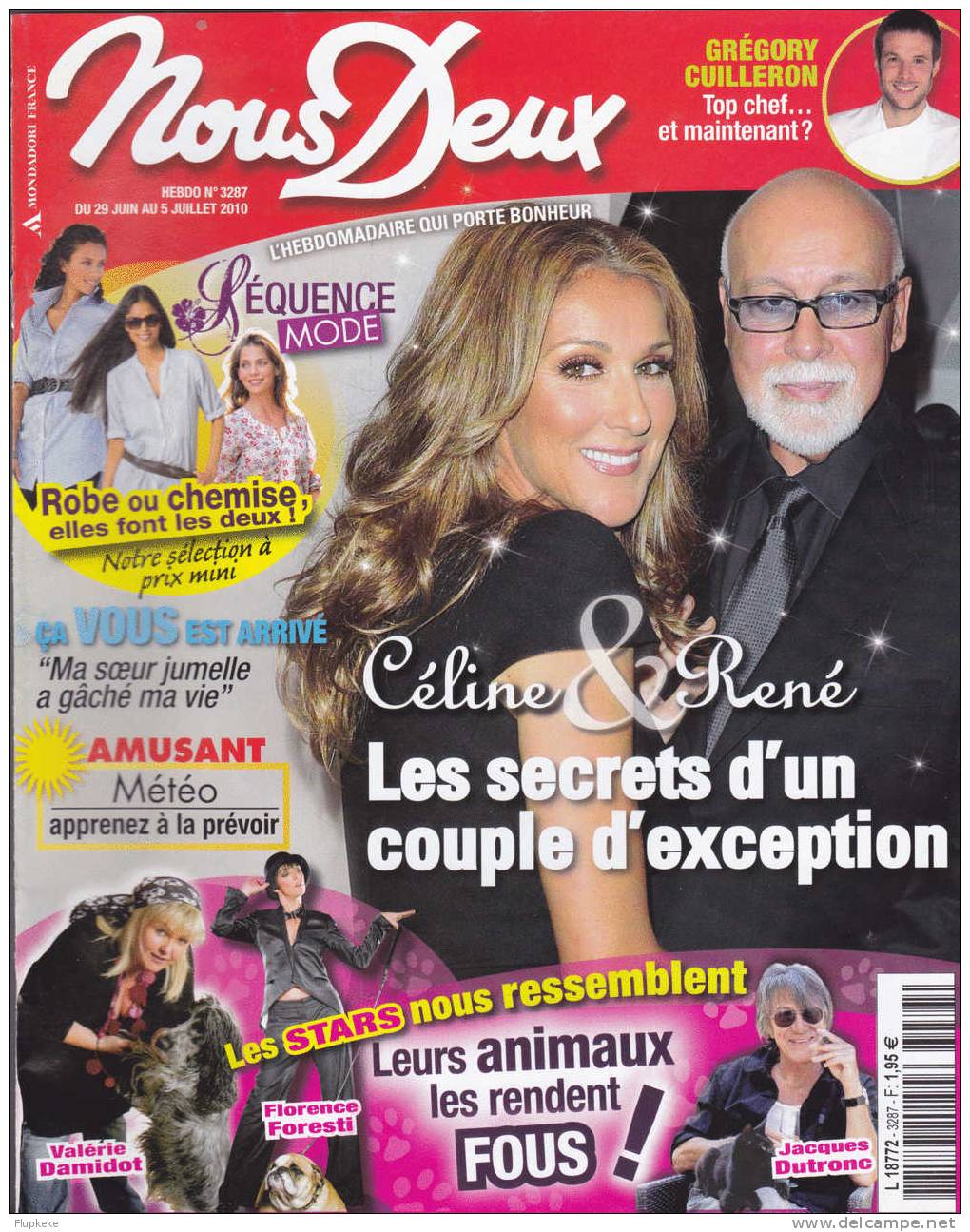 Nous Deux 3287 Juin 2010 Céline Dion Et René Les Secrets D´un Couple D´Exception Grégory Cuileron Top Chef - People