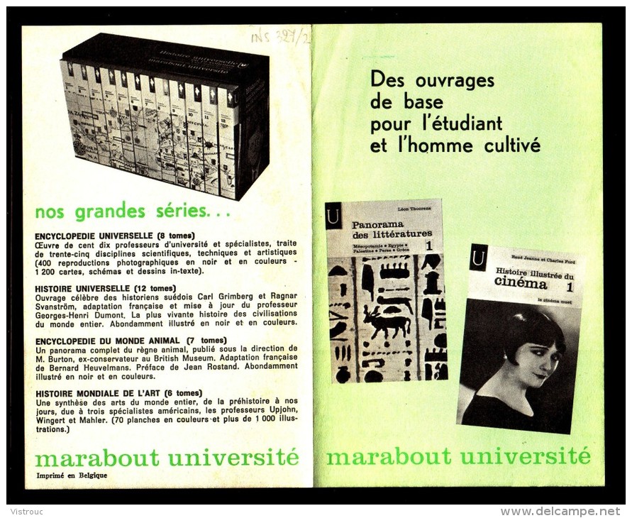 Supplément - Publicité Pour 3 Collections Publiées Chez Marabout Université Et  Insérée Dans MJ  N° 397. - Marabout Junior