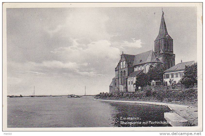 Emmerich Rheinpartie Mit Martinikirche AK K86 - Emmerich