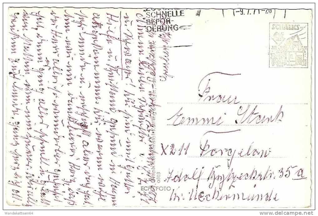 AK 803 Glörtalsperre Im Volmetal  9. 7. 71 - 20 Ort Nicht Erkennbar Briefmarke Entfernt Werbestempel ... SCHNELLE BEFÖR- - Arnsberg