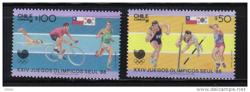 CHILE JUEGOS OLIMPICOS DE SEÚL 88 DEPORTE NATACIÓN CLICLISMO ATLETISMO SALTO LANZAMIENTO - Estate 1988: Seul