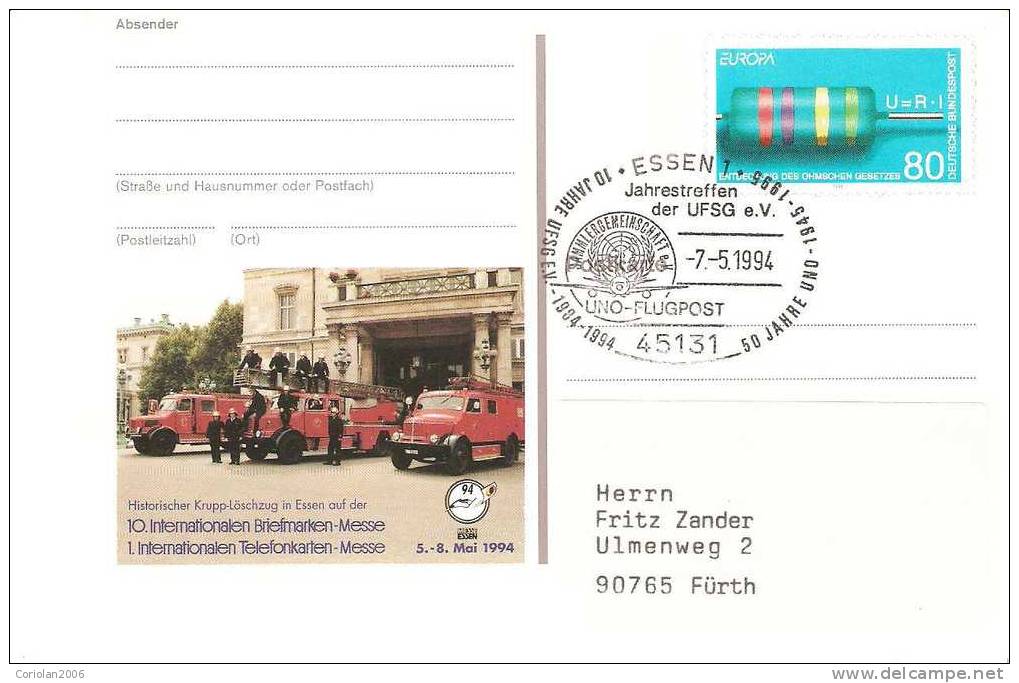 Germany 1994 / Europa - Postal Stationery - 1994