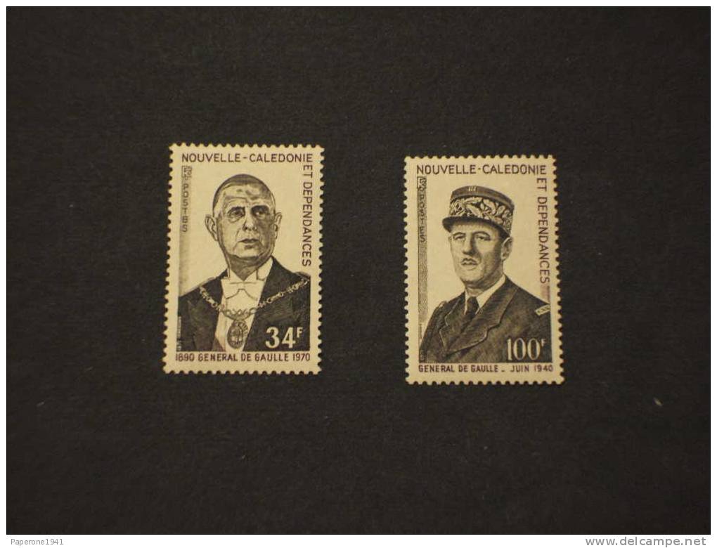 NOUVELLE CALEDONIE- 1971 DE GAULLE 2v.-NUOVI(++)-TEMATICA - Unused Stamps