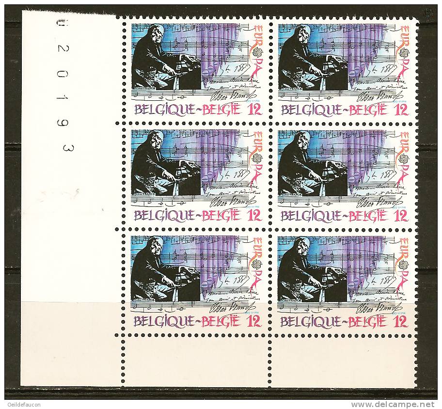 BELGIQUE - COB - Blocs De 6 X 2175/76** - Cote 33 € + Cdf Numéroté - 1985