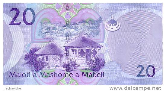 LESOTHO   20 Maloti  Emission De 2010     ***** BILLET  NEUF ***** - Lesoto