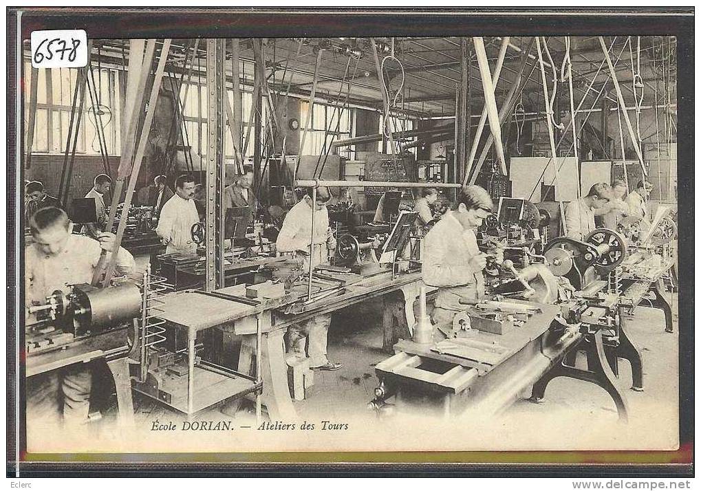 PARIS - ECOLE PROFESSIONNELLE  DORIAN - ATELIER DES TOURS - AVENUE PHILIPPE AUGUSTE - TB - Enseignement, Ecoles Et Universités