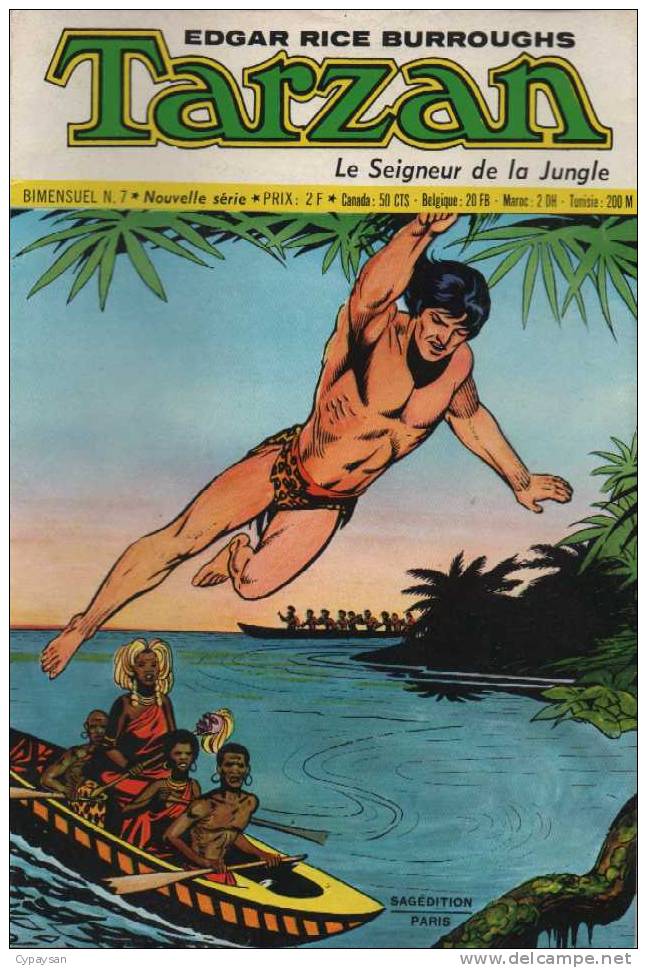TARZAN N° 7 BE SAGEDITION 01-1973 - Tarzan