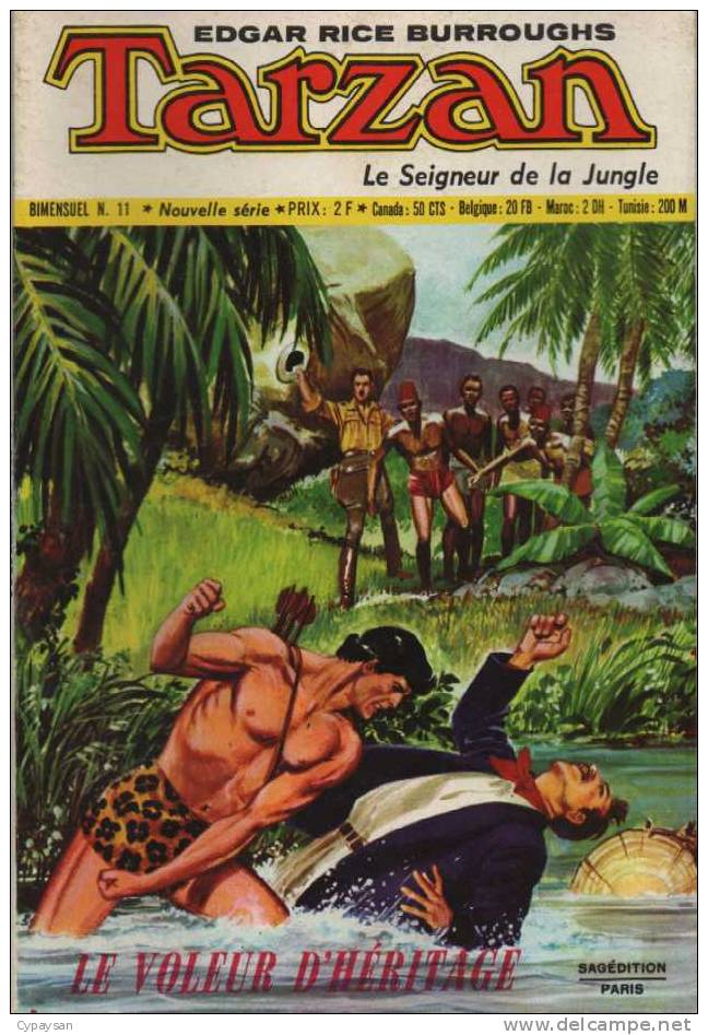 TARZAN N° 11 BE SAGEDITION 03-1973 - Tarzan