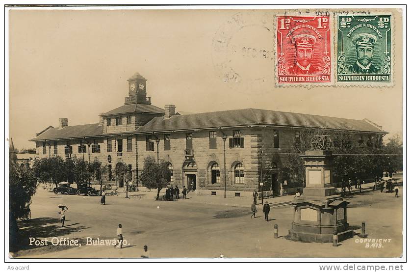 Rhodesia Post Office Bulawayo Sapsco Real PH. Postally Used 2 Stamps To Belgium - Simbabwe