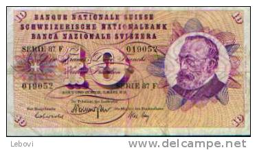 SUISSE - 10 Fr - 07.03.1973 - Suisse