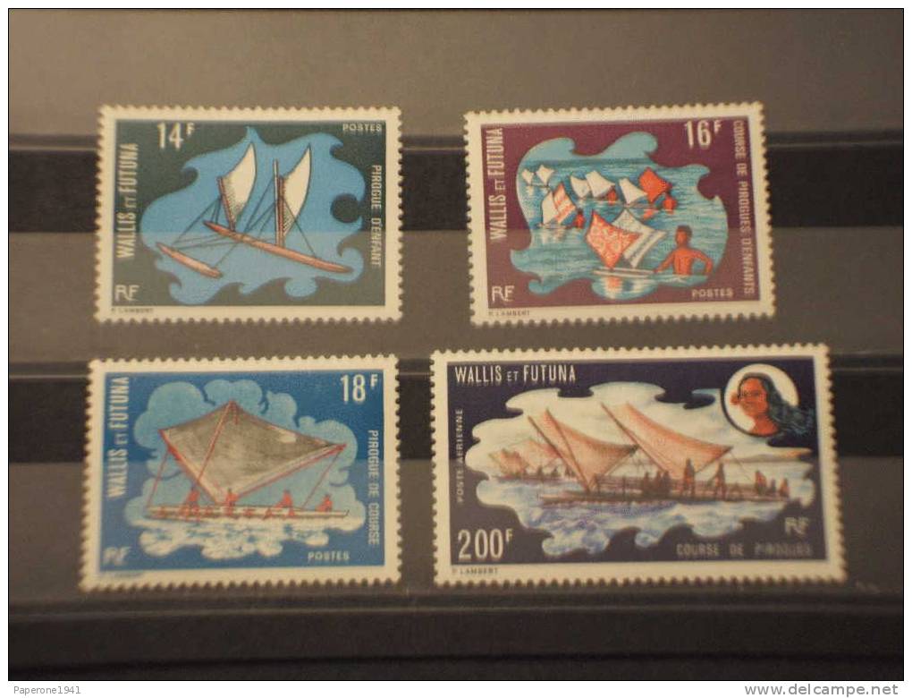 WALLIS FUTUNA - 1972 PIROGHE 4v.  -NUOVI(++)-TEMATICHE - Unused Stamps