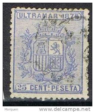 Cuba, Colonia Española 1875, 25 Cts Azul , Edifil Num 32 º - Kuba (1874-1898)