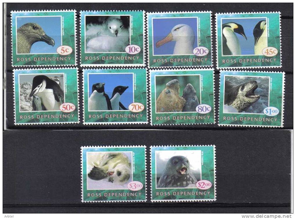 ROSS DEPENDENCY ANTARTIDA NEOZELANDESA SERIE BASICA 1994 FAUNA ANTÁRTICA PINGÜINO AVE FOCA MAMÍFERO - Altri & Non Classificati