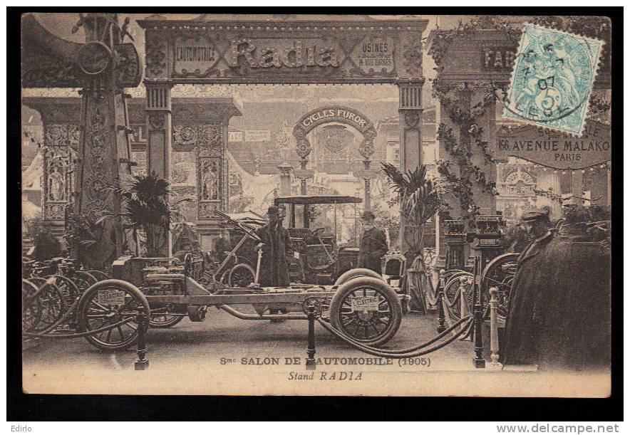 -75- PARIS  - SALON De L'automobile Stand RADIA -1907 RARE Et Excellent état - Expositions