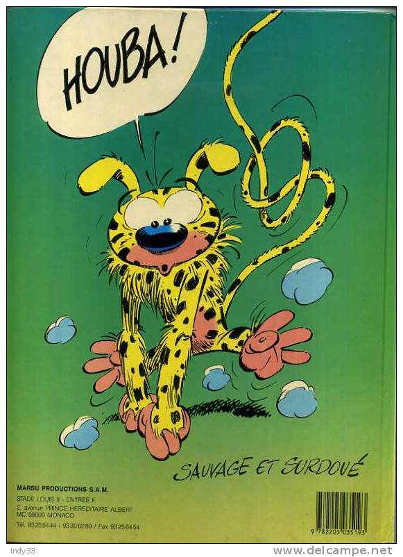 - LA QUEUE DU MARSUPILAMI . MARSU PRODUCTIONS DARGAUD 1987 - Marsupilami