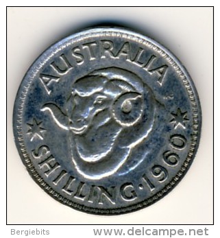 1960 Australia  Beautiful Silver 1 Shilling Coin In AU  Condition - Shilling