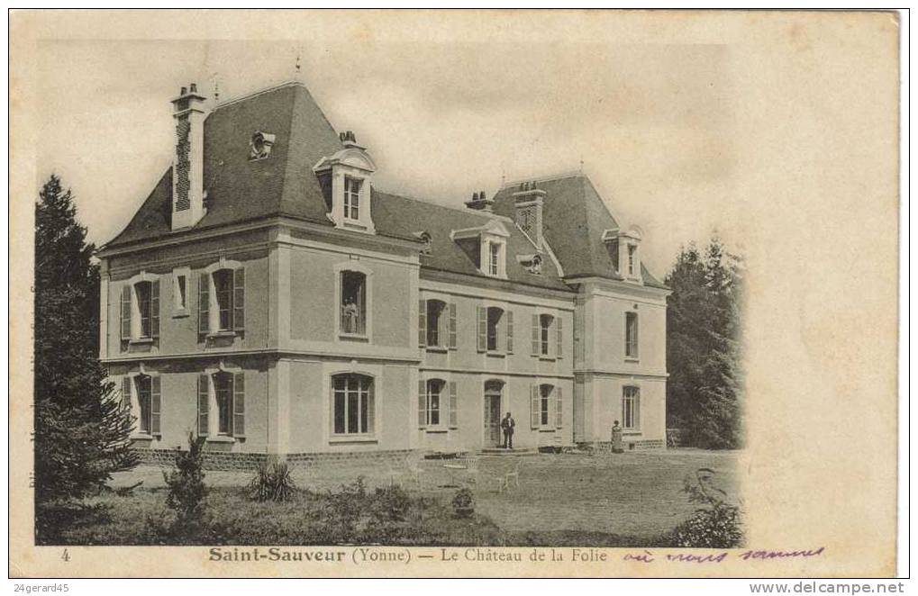 CPA SAINT SAUVEUR (Yonne) - Le Château De La Folie - Saint Sauveur En Puisaye