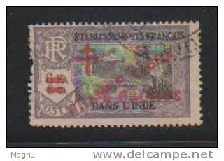 France French India  Used Surcharged 4c On 6f 6ca, Cat., 18.00 Pounds, As Scan - Used Stamps