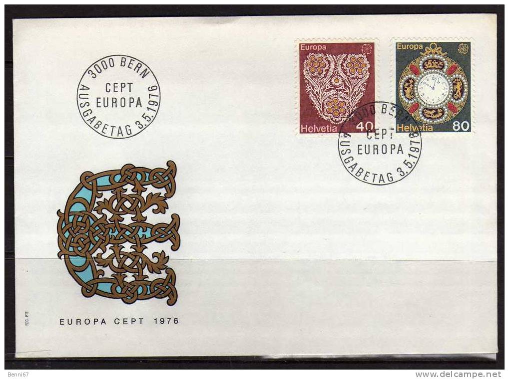 SUISSE Schweiz 1976 Europa Yv 1003/04 FDC - 1976