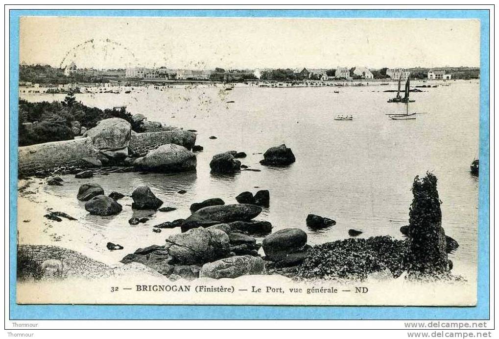 29  -  BRIGNOGAN  -  Le  Port , Vue  Générale  -1929  -   BELLE CARTE  - - Brignogan-Plage