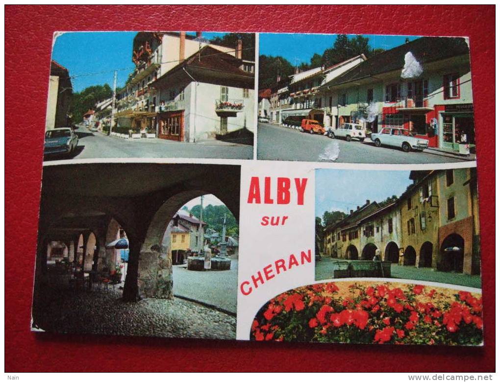 74 - ALBY SUR CHERAN - CARTE MULTI VUES - VIEILLES VOITURES .... - Alby-sur-Cheran