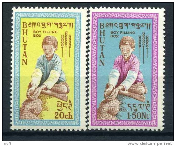 1963 Bhutan, Lotta Alla Fame Faim , Serie Completa Nuova (**) - Bhutan