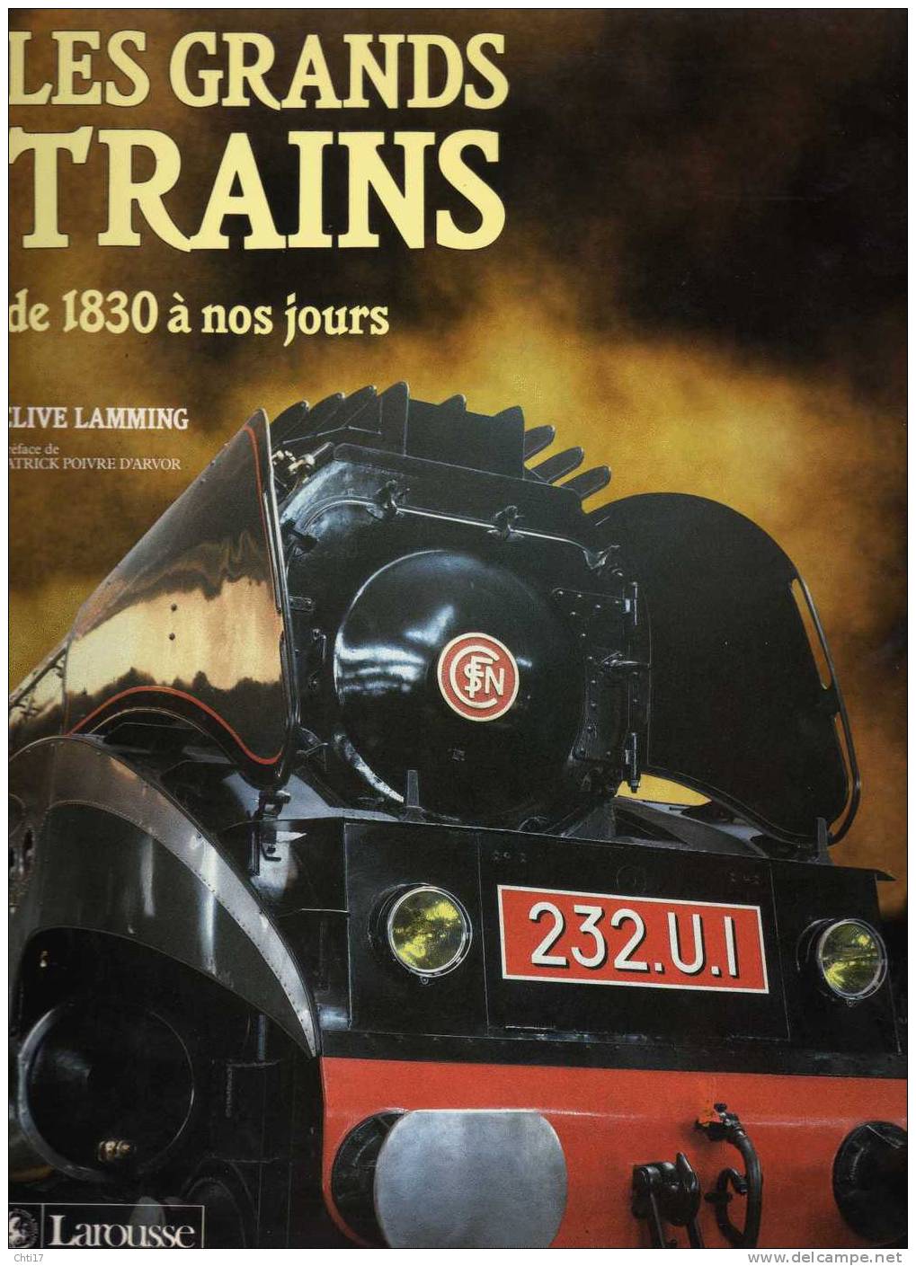 LES GRANDS TRAINS LOCOMOTIVES GARE  DE 1830 A NOS JOURS EDITION LAROUSSE 1989 - Spoorwegen En Trams