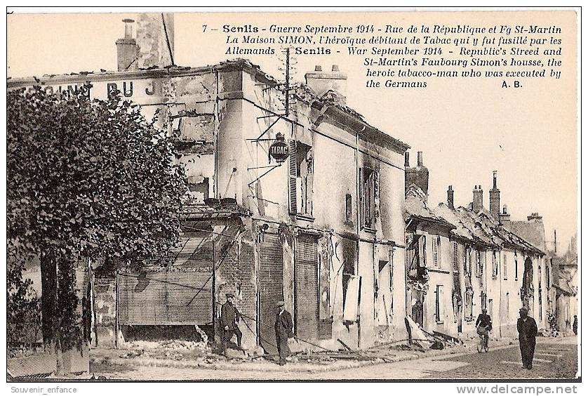 CPA Senlis Rue De La République Guerre 1914 WW1 60 Oise - Senlis