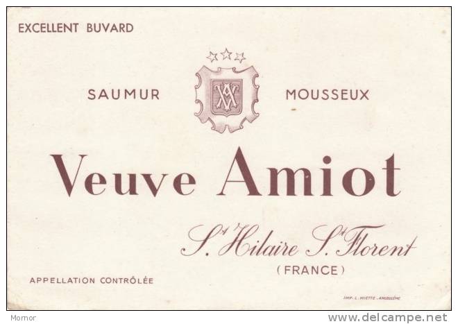 BUVARD  MOUSSEUX SAUMUR VEUVE AMIOT - Liqueur & Bière