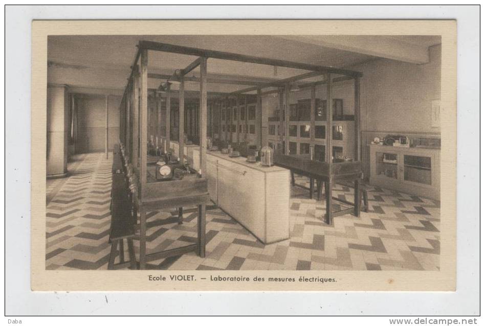 Paris. Ecole Violet.  école D´ électicité Et De Mécanique Industrielles. Laboratoire Des Mesures électriques. - Paris (15)