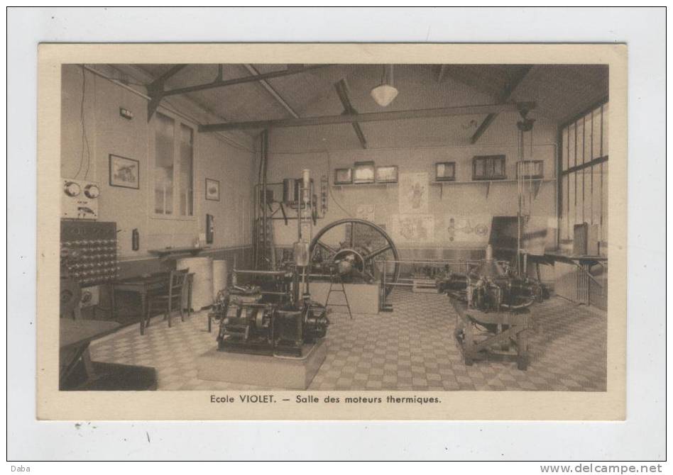 Paris. Ecole Violet.  école D´ électicité Et De Mécanique Industrielles. Salle Des Moteurs Thermiques. - Paris (15)