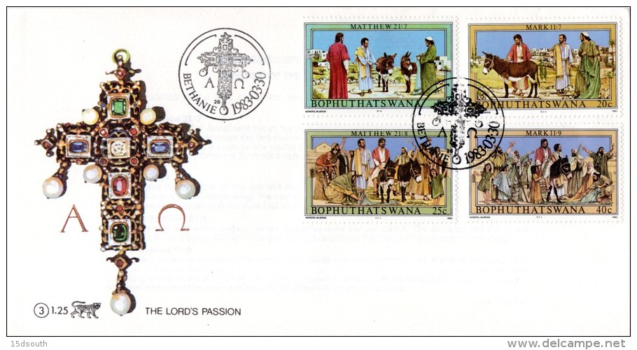 Bophuthatswana - 1983 Easter (3rd Series) FDC # SG 104-107 , Mi 104-107 - Pasqua