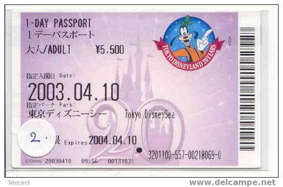 Disney Op Passport Entreecard TOKYO DISNEYLAND (2) - Disney