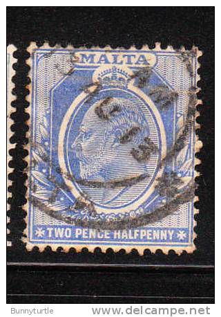 Malta 1904-11 King Edward VII 2 1/2p Used - Malta (...-1964)