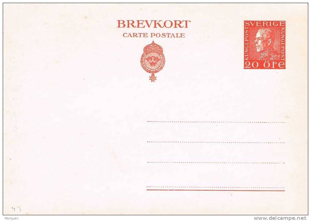 Entero Postal 20 Ore. Gustav.. Brievkort - Entiers Postaux