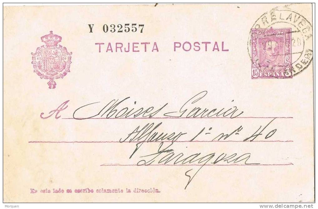 Entero Postal TORRELAVEGA (Santander) 1929. Alfonso XIII Vaquer - 1850-1931