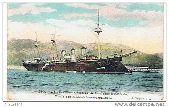 LE " CECILLE" CROISEUR DE 1er CLASSE ECOLE DES MECANICIENS TORPILLEURS 1918 - Boats