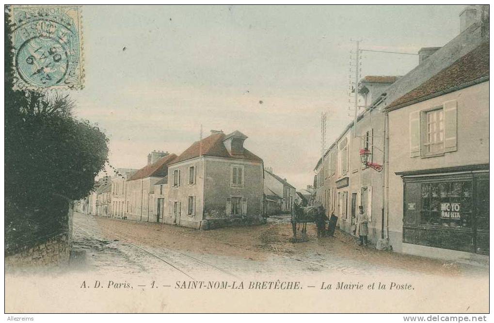 CPA 78 : SAINT NOM LA BRETECHE   Mairie Et Poste    A     VOIR   !!!!! - St. Nom La Breteche