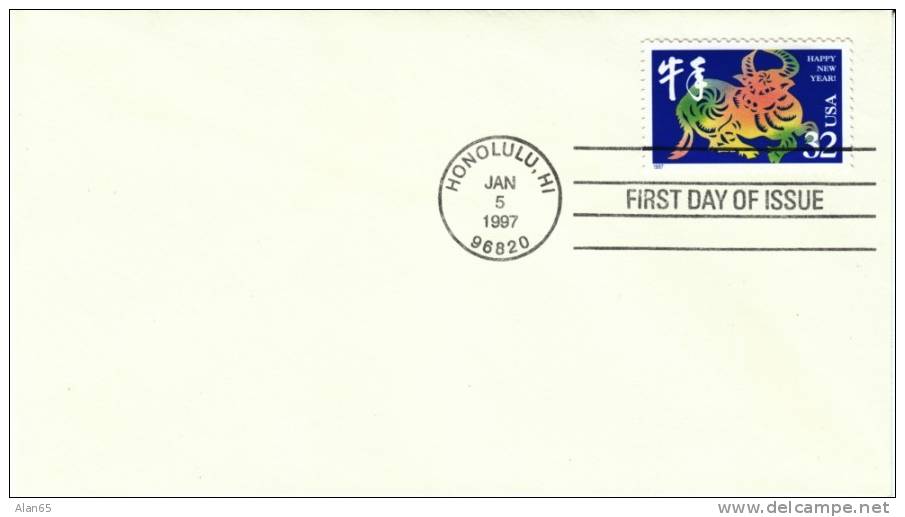 Scott #3120 FDC Honolulu, Chinese New Year 32-cent Stamp - 1991-2000