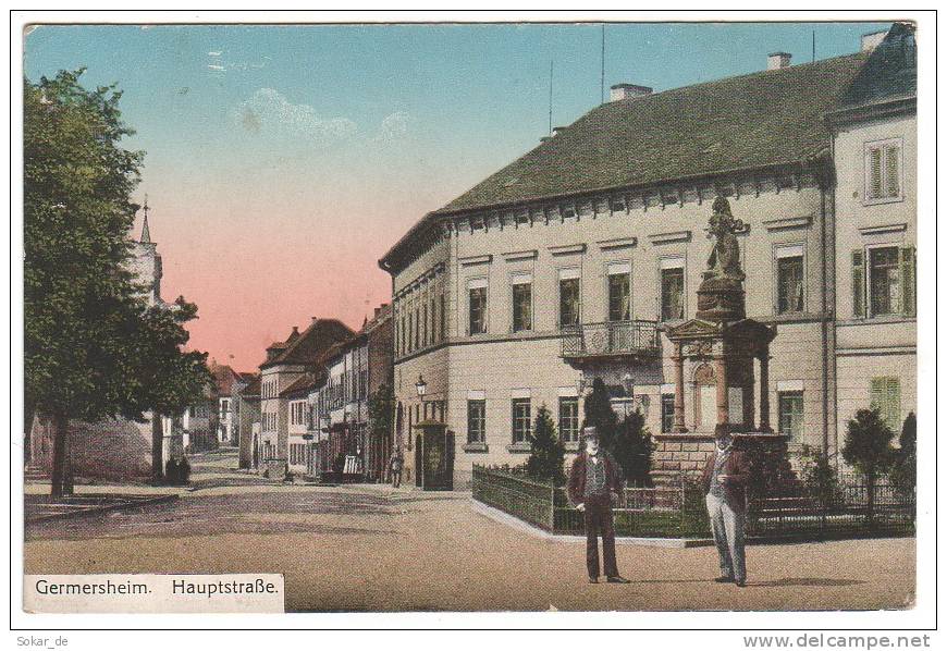 AK Germersheim Rheinland-Pfalz, Hauptstraße Feldpost 1918 - Germersheim