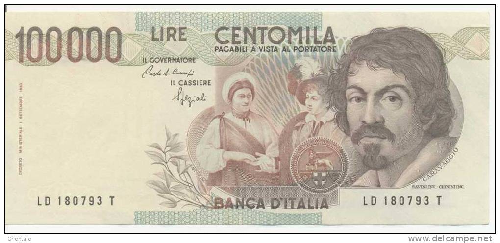 ITALY P. 110b 100000 L 1990 AU - 100000 Lire