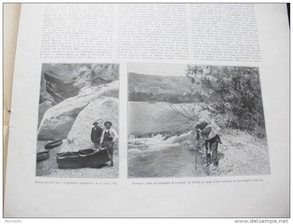 1928 AMANOULLAH KHAN ROI D'AFGHANISTAN AMENAGEMENT DU GRAND CANON DU VERDON GREVE DU MOUILLAT BASE RELINGUE PUB