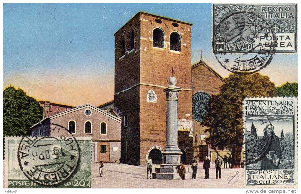 ITALIA REGNO PRIMO VOLO DI TRIESTE 15-10-1926 - Storia Postale (Posta Aerea)