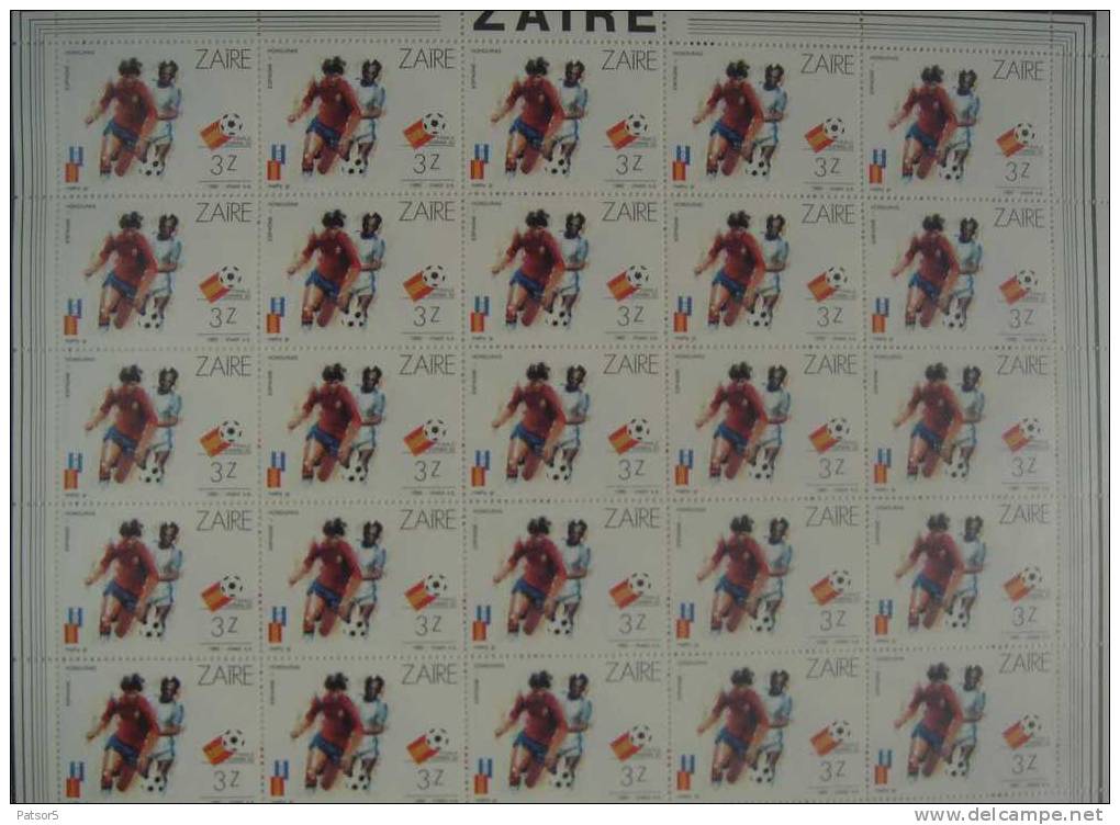 Zaïre 1982 COB 1137/1148 ** MNH  feuilles complètes de 25 - 12X25 séries